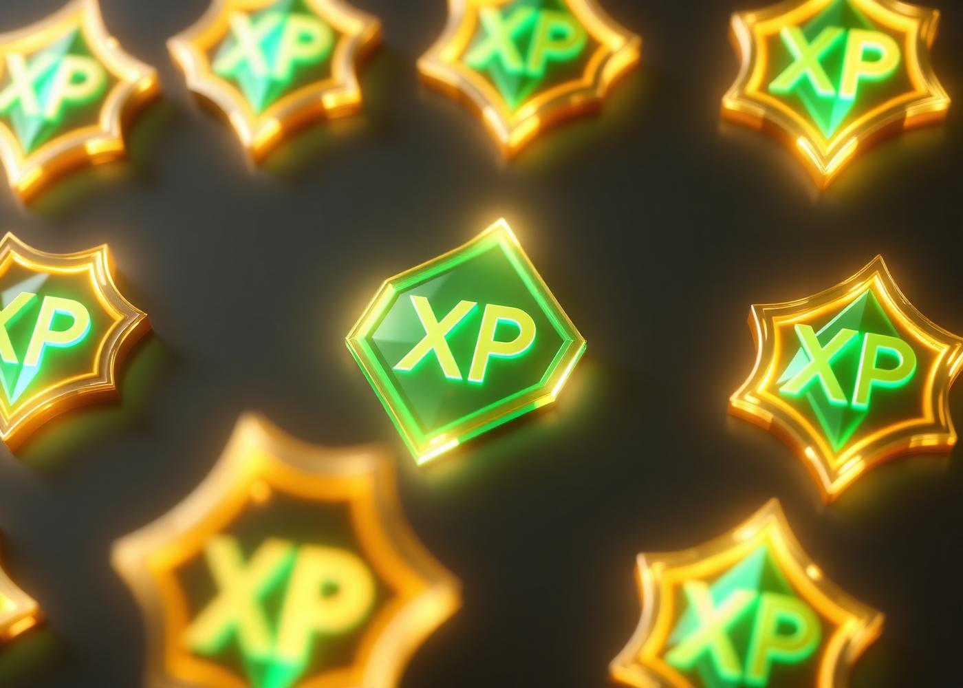 3D XP badges
