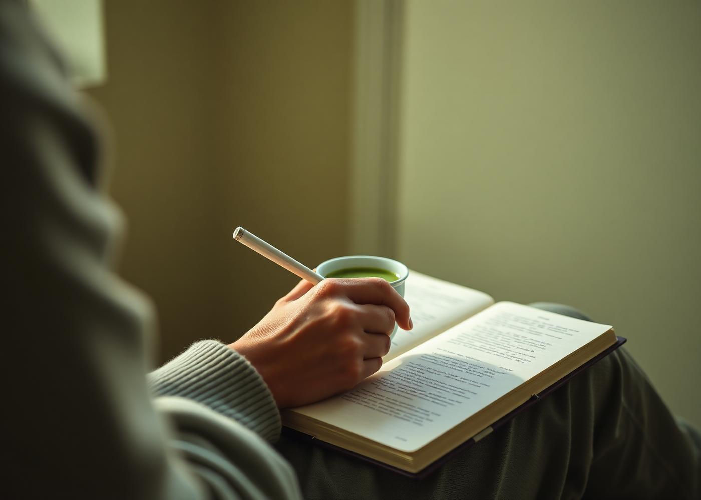 Morning ritual with journal